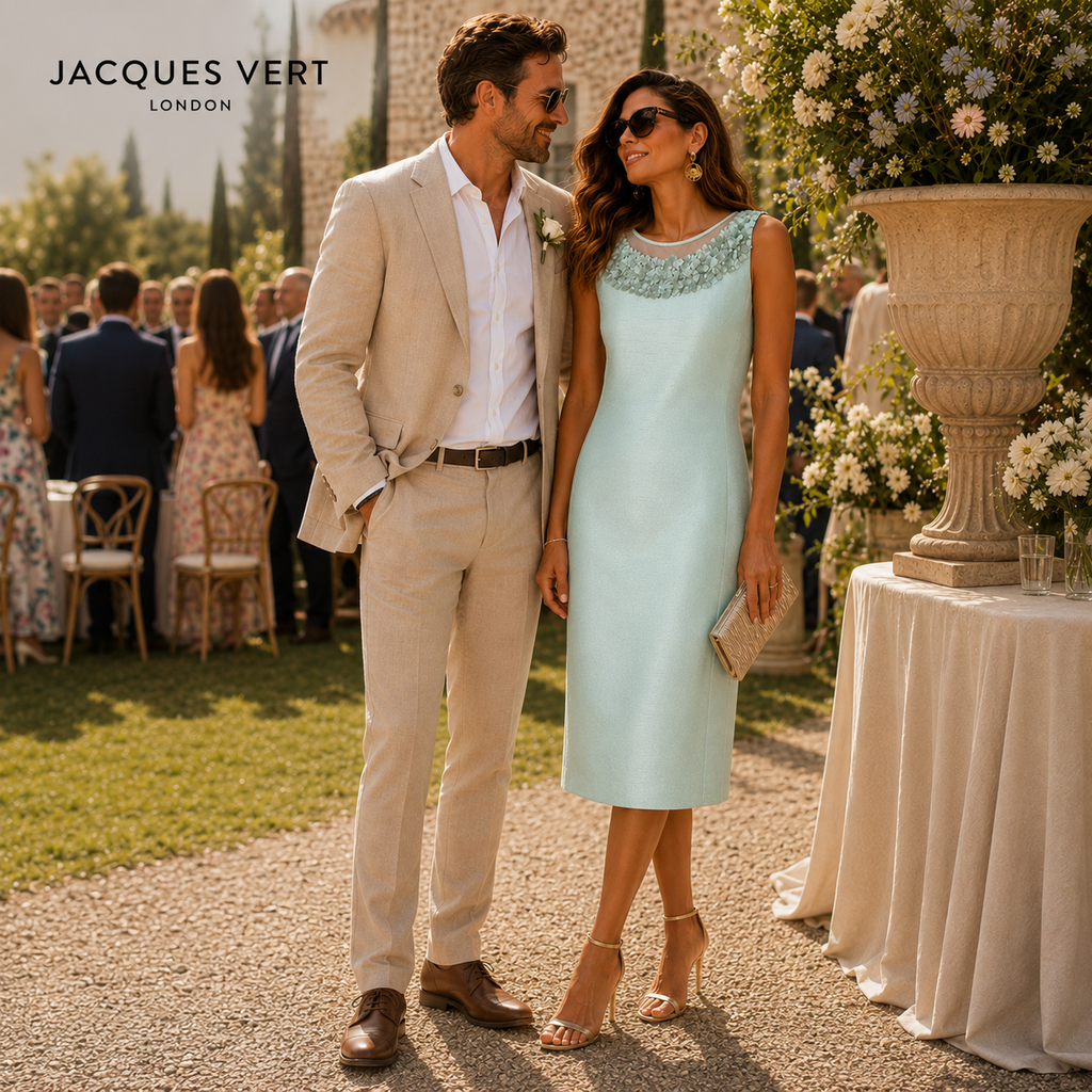 Jacques Vert Mint Green Shantung Slub Dress UK 12