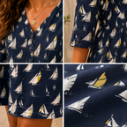 Seasalt Cornwall Sailboat Print Dress UK 10