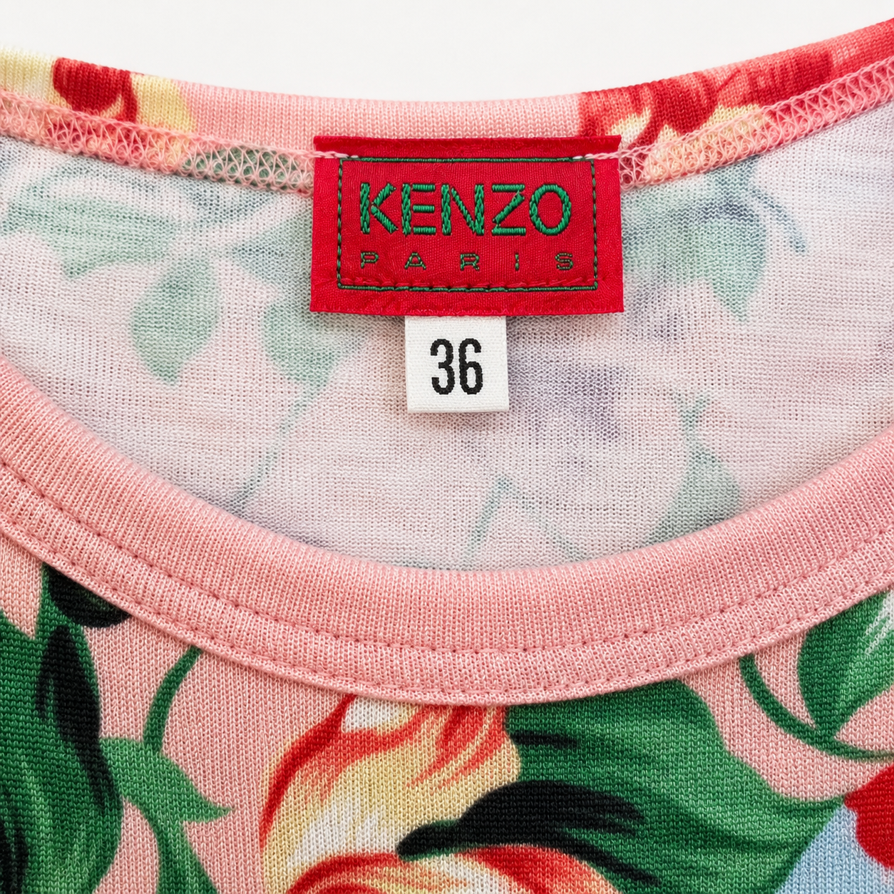 Kenzo Paris Vintage Floral Stretch Dress Multicoloured UK 8