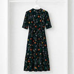 Marks & Spencer Navy Floral Midi Maxi Dress UK 10