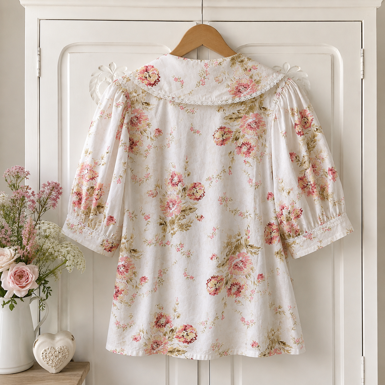 Vintage Laura Ashley Floral Cotton Blouse UK 14