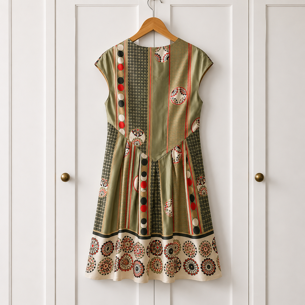 Anteprima Milano 100% Silk Print Dress UK 8 IT40