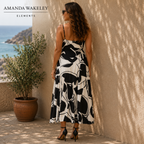 Amanda Wakeley Elements Monochrome Dress UK 16 BNWT
