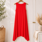 Sahara Coral Red Slip Dress UK 10 S