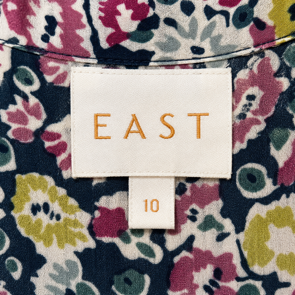 East Floral Tea  A-Line Dress UK 10