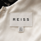 Reiss Ivory Black Lace Occasion Dress UK 12