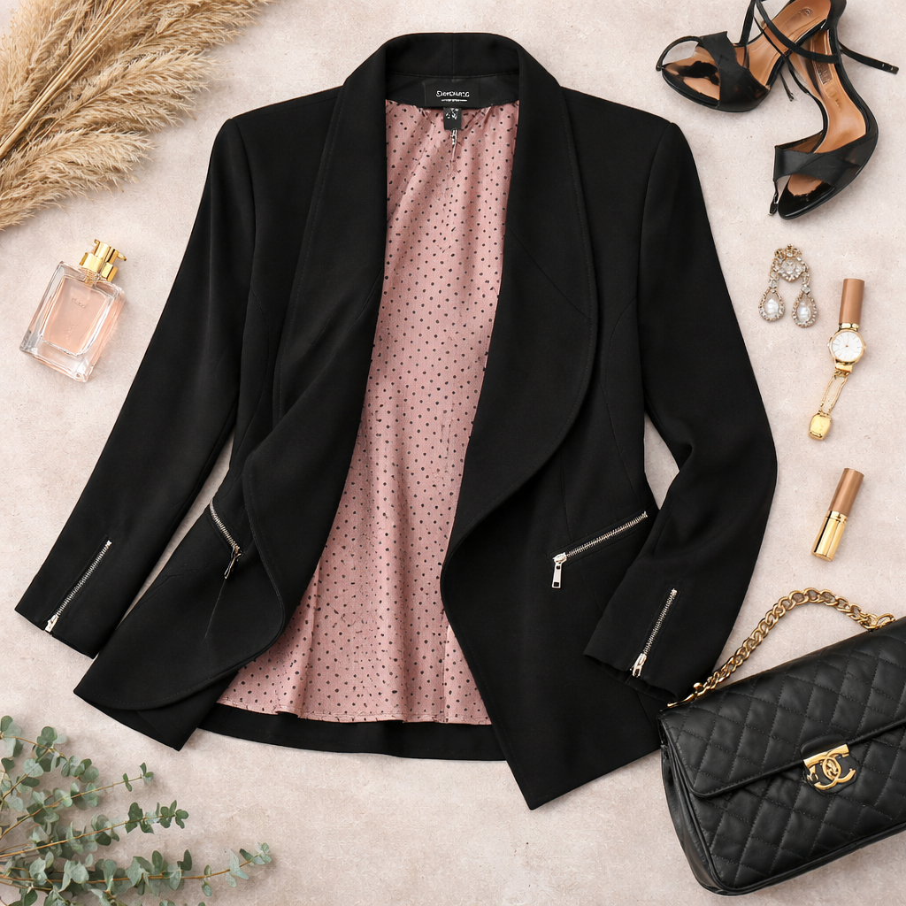 Chesca Black Waterfall Jacket UK 16/18