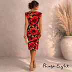 Phase Eight Ruched Crossover Neck Stretch Dress UK 10