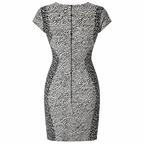 Diane Von Furstenberg Monochrome Cotton Snake Dress US 4 UK 8
