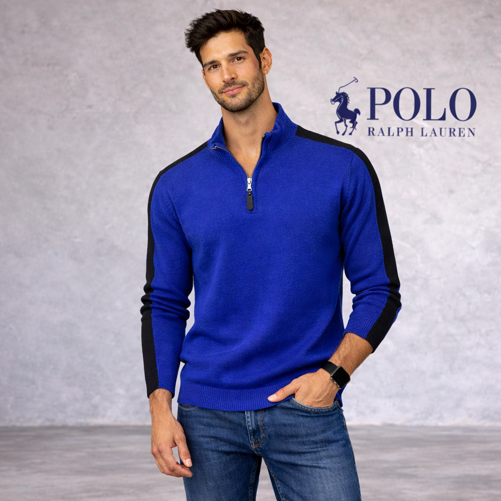 Polo Ralph Lauren Blue Wool Jumper Size L