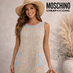 Moschino Cheap & Chic Silk & Cotton Tweed Dress UK 8