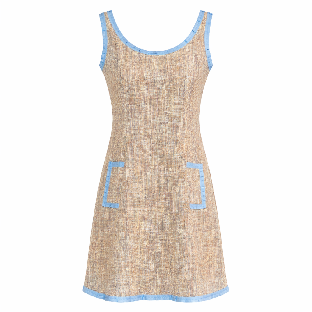 Moschino Cheap & Chic Silk & Cotton Tweed Dress UK 8