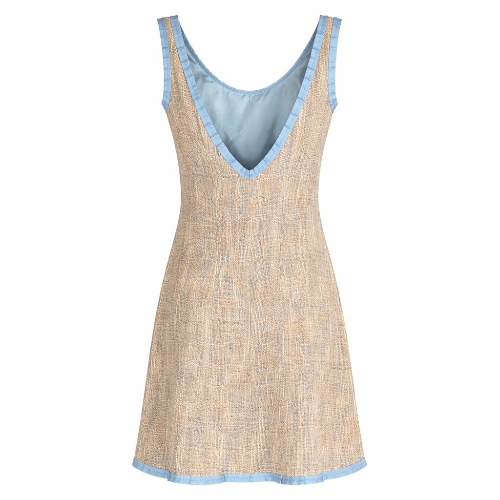 Moschino Cheap & Chic Silk & Cotton Tweed Dress UK 8