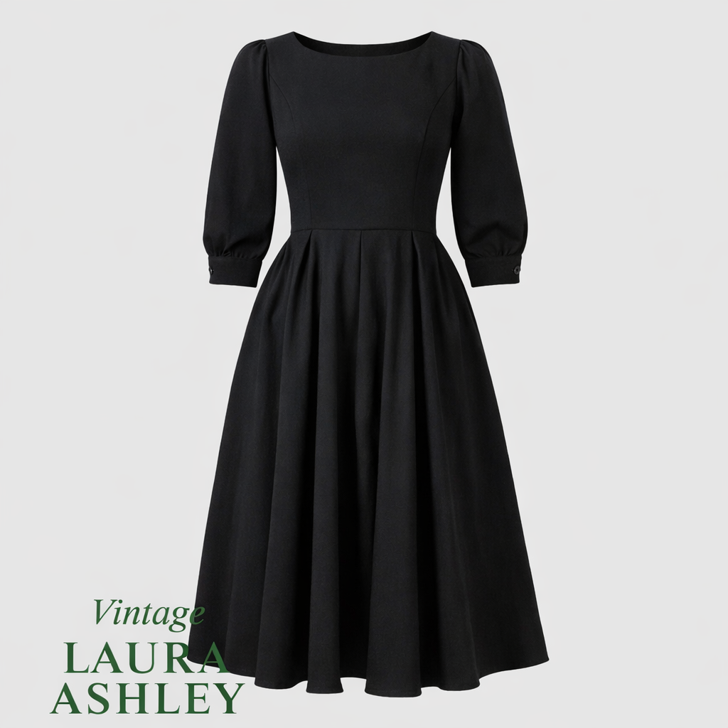 Laura Ashley Vintage Dress, Button Back Detail UK 10/12