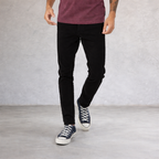 French Connection Mens Black Slim Fit Denim Jeans  34R