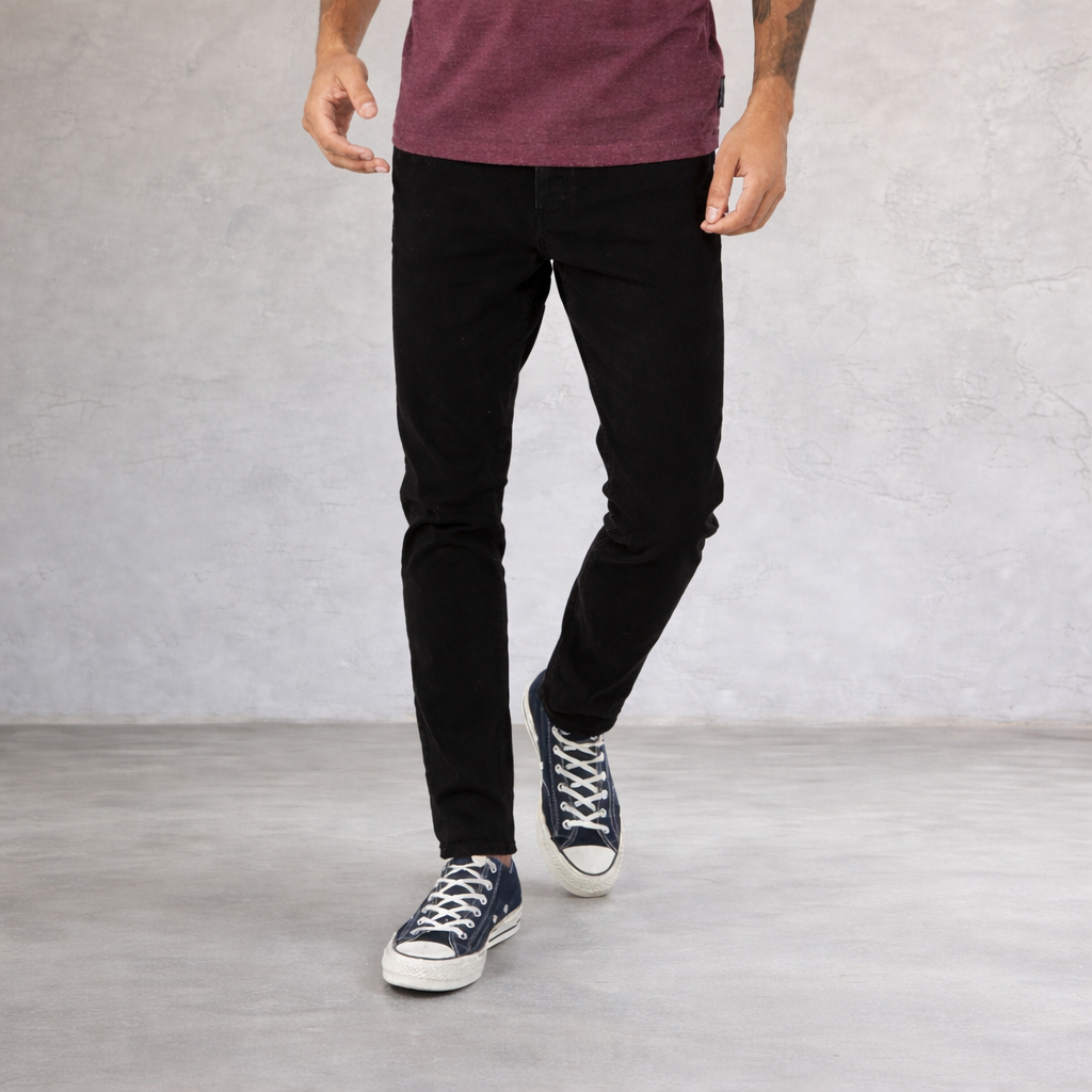 French Connection Mens Black Slim Fit Denim Jeans  34R