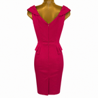 Karen Millen Cerise Pink Satin Bodycon Sleeveless Cocktail Dress Sexy UK 8