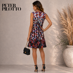 Peter Pilotto Target Red White Blue Crepe Dress UK 14