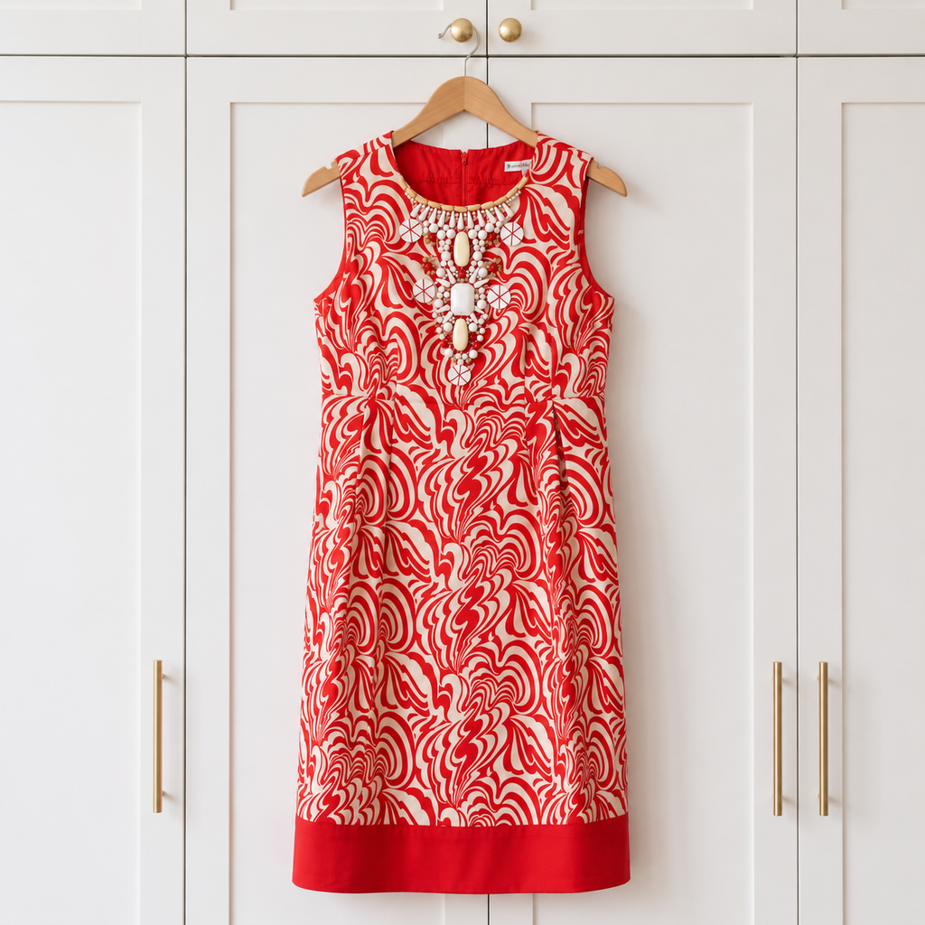 Nanette Lepore Cotton & Silk Beaded Dress US 4 UK 8