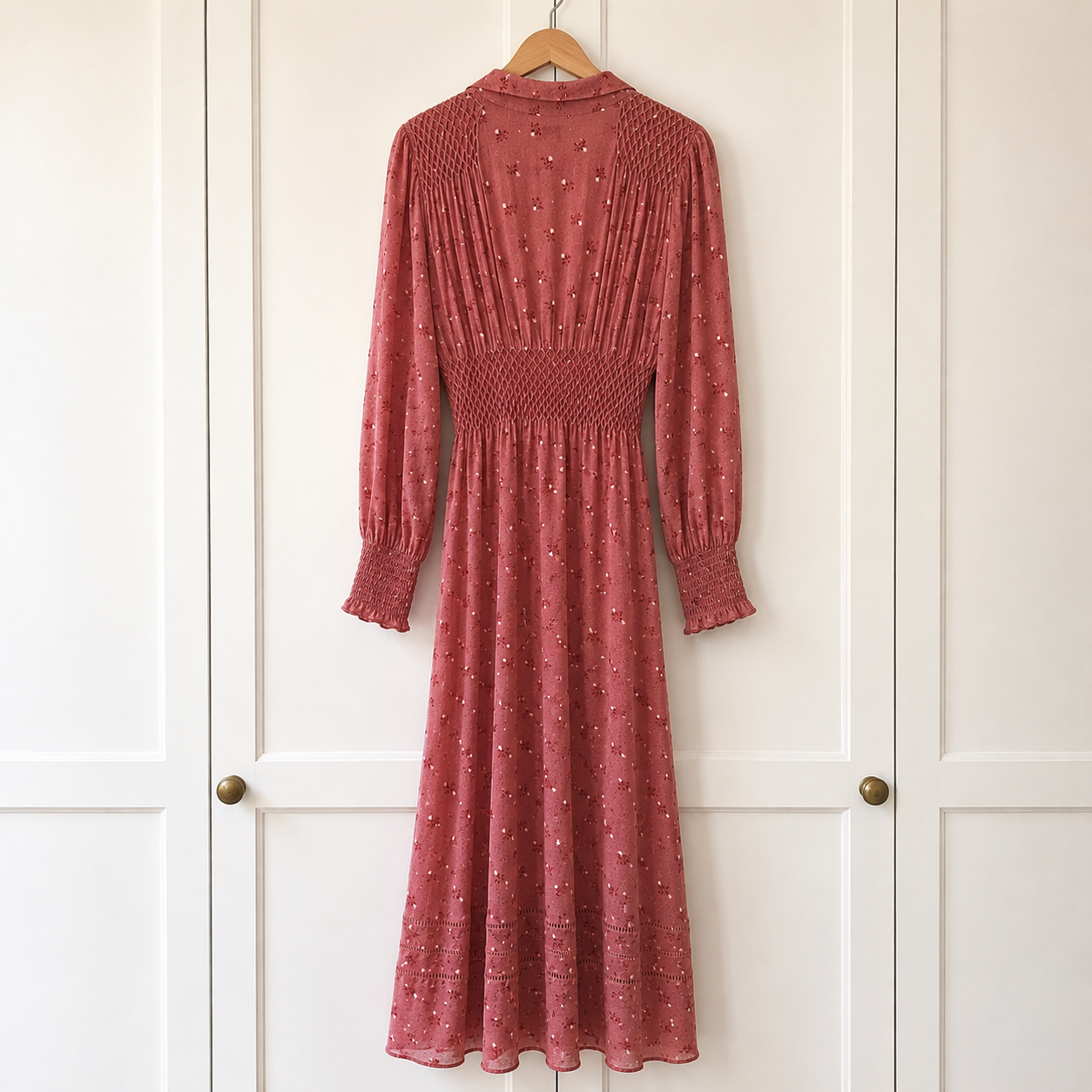 Brora 100% Silk Floral Smock Dress Rose Pink UK 12 RRP £295