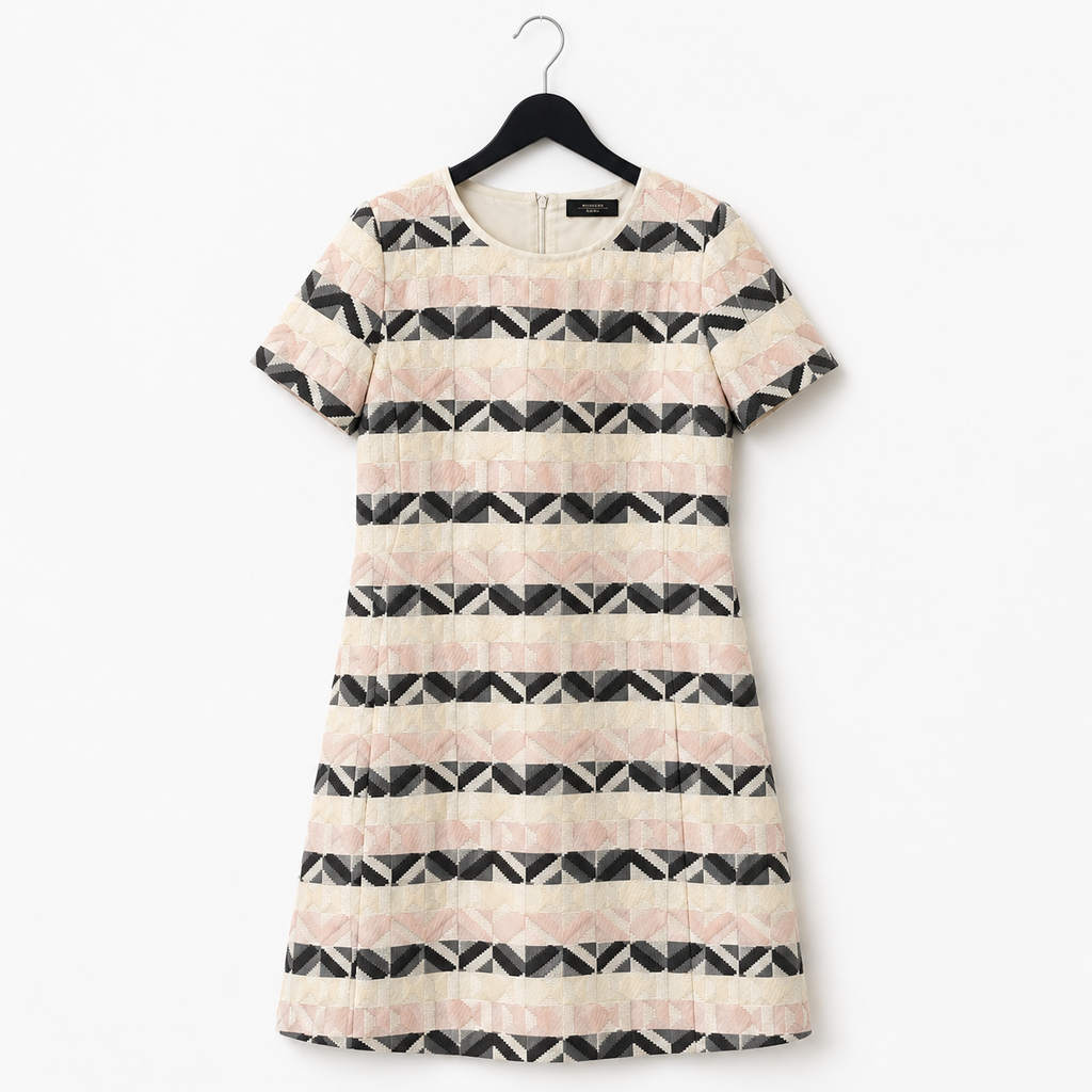 Max Mara Weekend Geometric A-Line Dress UK 6