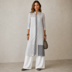 Nitya 100% Cotton Longline Jacket UK 10