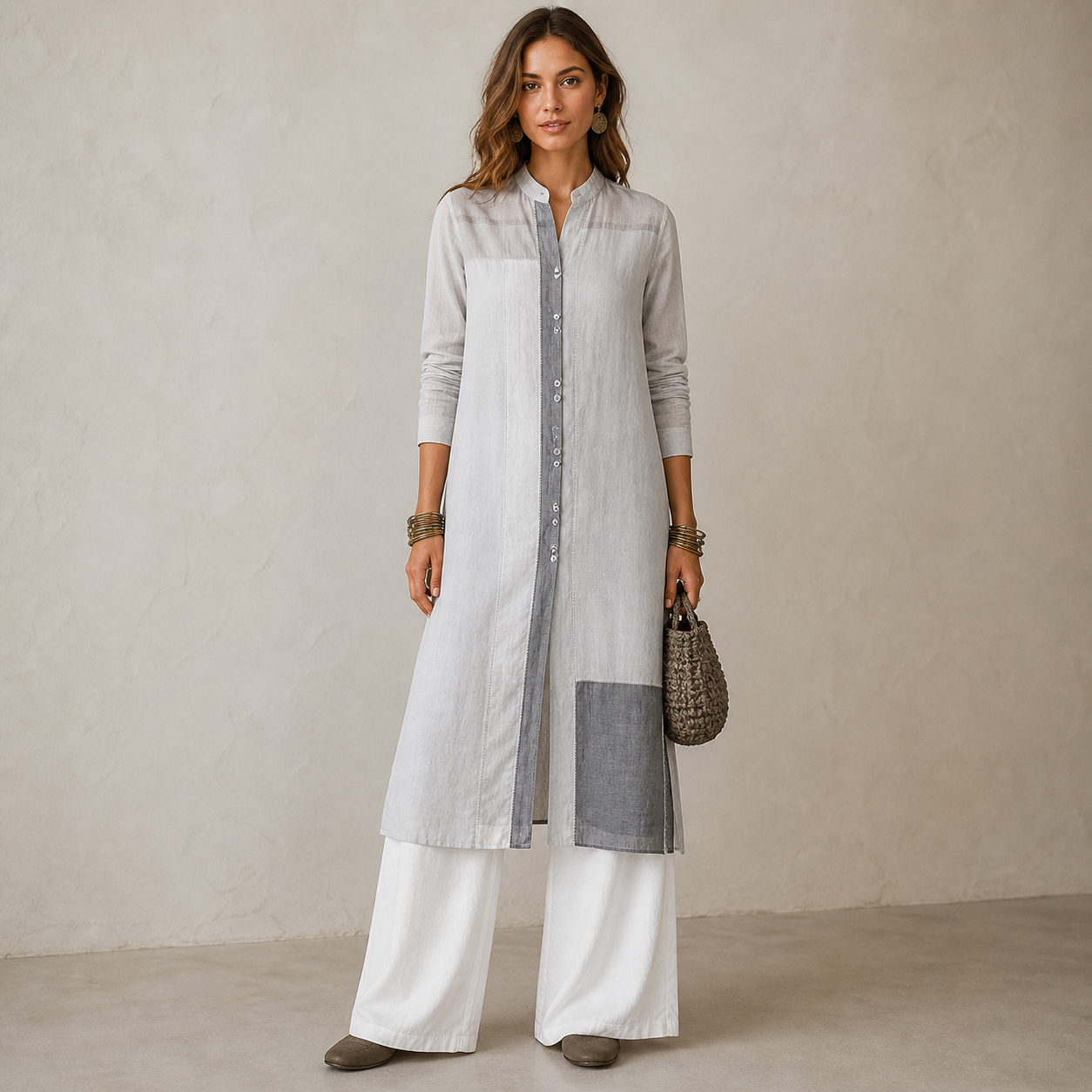 Nitya 100% Cotton Longline Jacket UK 10