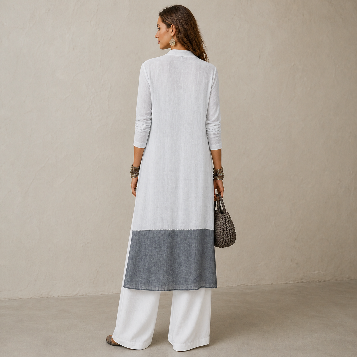 Nitya 100% Cotton Longline Jacket UK 10