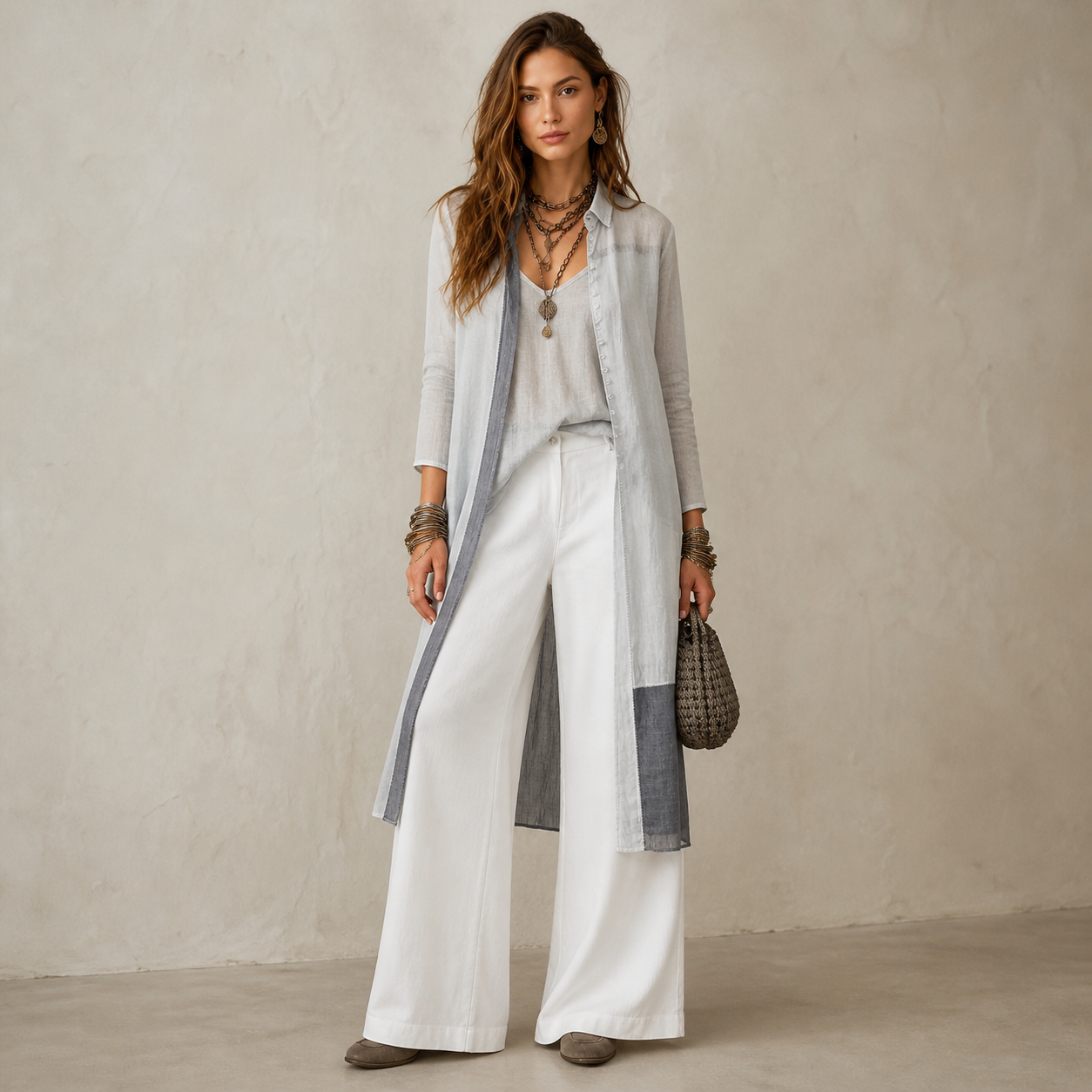 Nitya 100% Cotton Longline Jacket UK 10