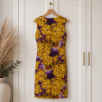 Class Roberto Cavalli Yellow Purple Floral Dress UK 8
