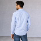 Tommy Hilfiger Fitted Blue Stripe Shirt Size M - 40/15 3/4"