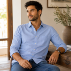 Men’s Scotch & Soda Blue Cotton Shirt Size L