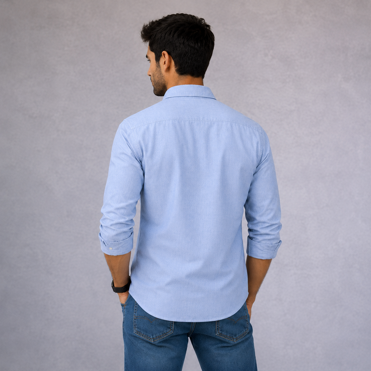 Men’s Scotch & Soda Blue Cotton Shirt Size L