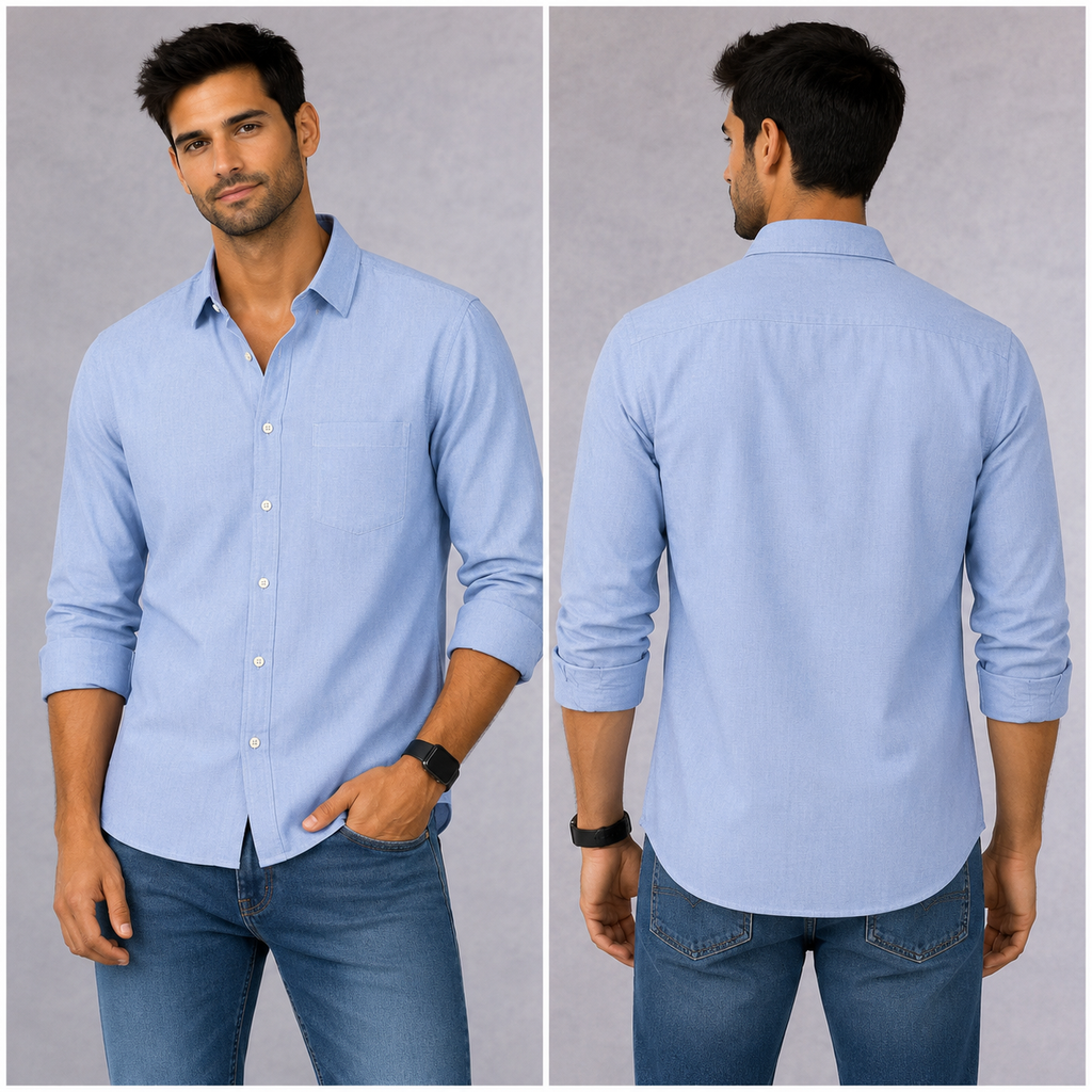 Men’s Scotch & Soda Blue Cotton Shirt Size L