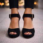 Sergio Rossi Purple Leather Black Suede Sandals UK 4.5