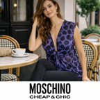 Moschino Cheap & Chic Sheer Purple Silk Blouse UK 8