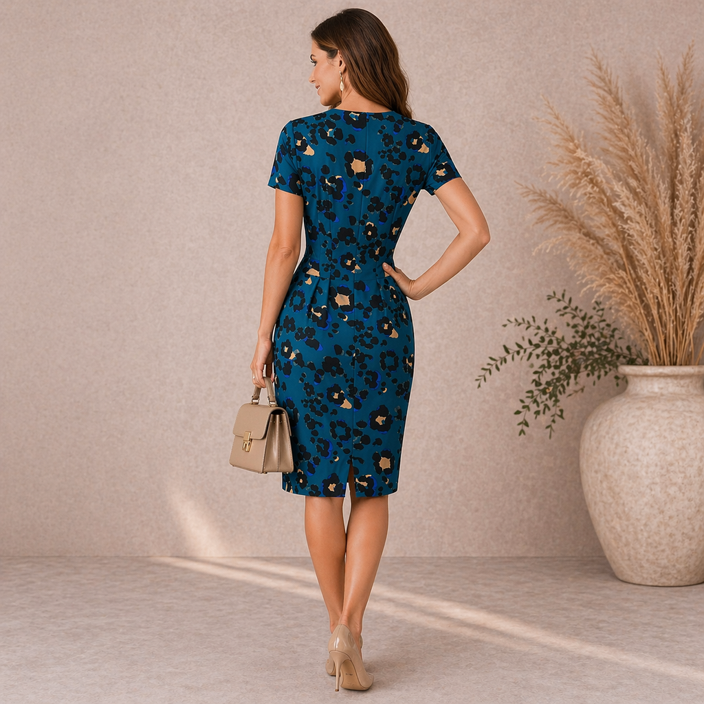 Fenn Wright Manson Teal Silk Dress UK 12