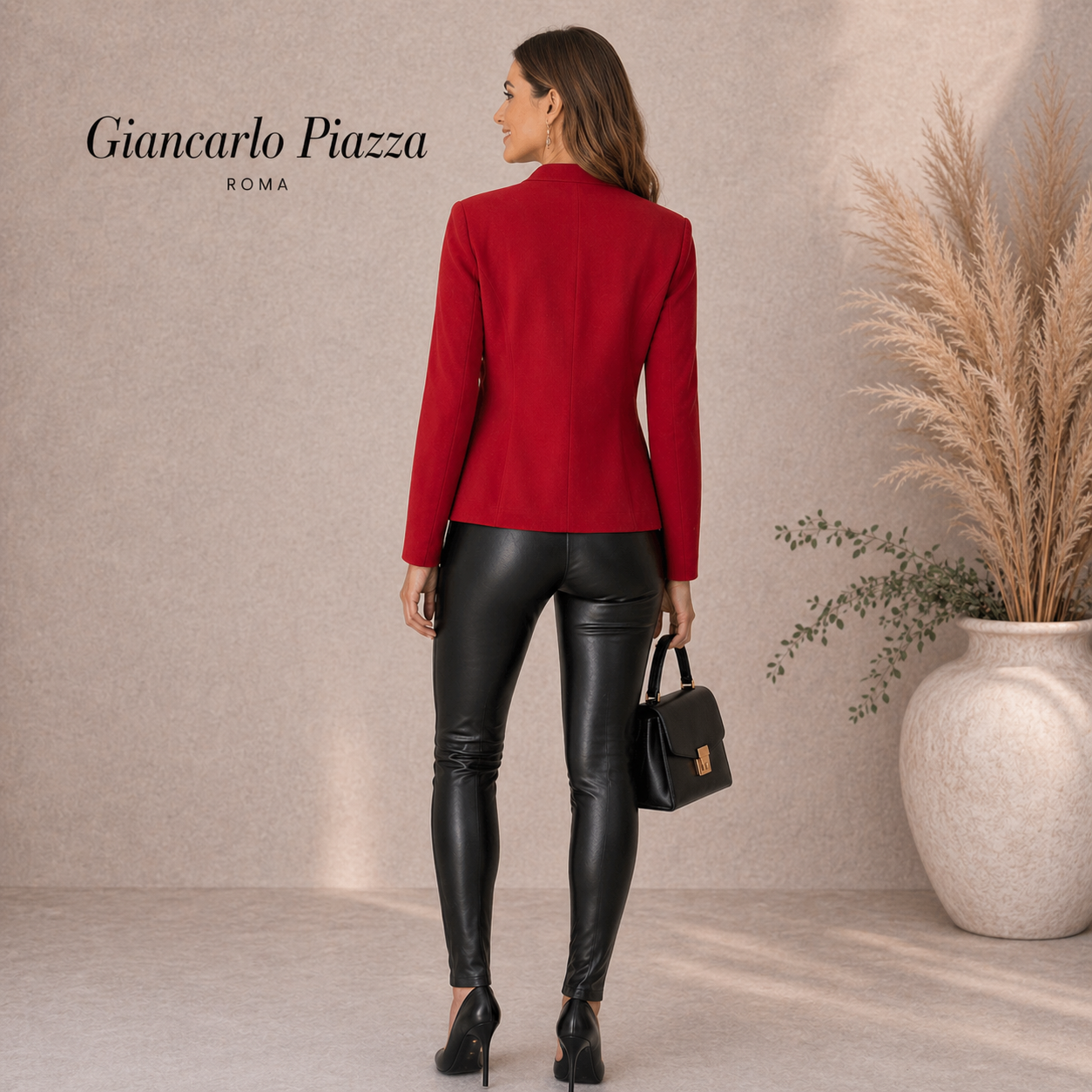 Giancarlo Piazza Roma Italian Vintage Red Suede Jacket UK 14