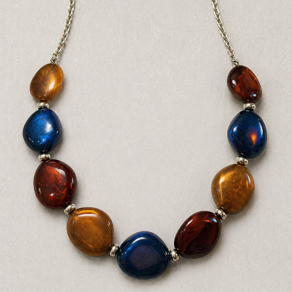 Beautiful Multicolour Beaded Vintage Necklace