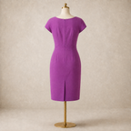 L.K. Bennett Purple Bow Waist Pencil Dress UK 12