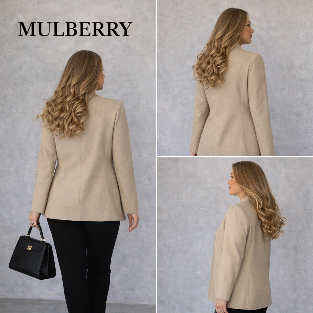 Mulberry Vintage Lightweight Wool Cotton Jacket UK 16