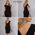 Monsoon Black Shimmer Sleeveless Party Dress  UK 16