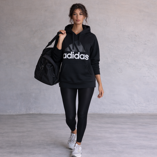 Adidas Essentials Linear Over Head Black Hoodie Size XS