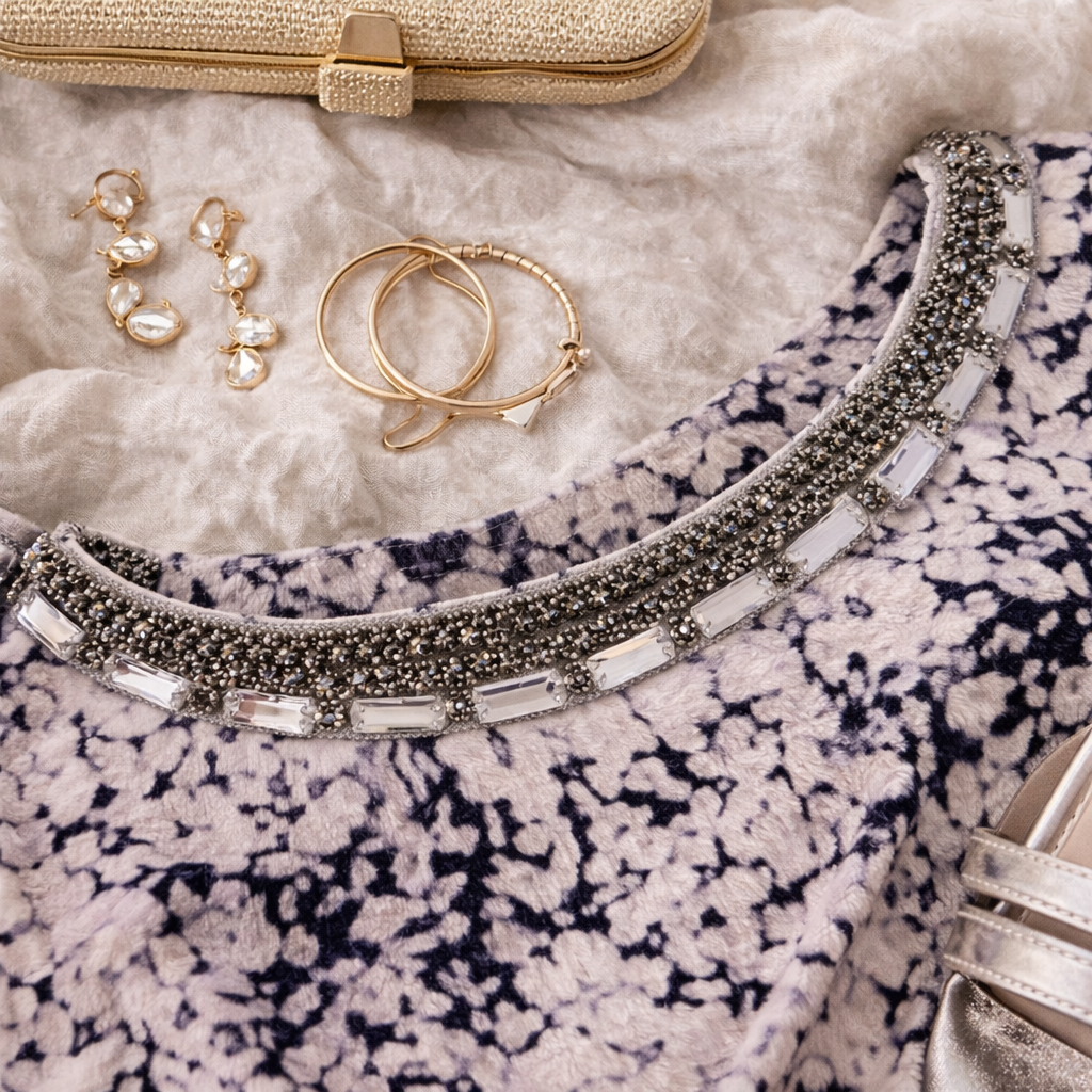 120% Lino White Purple Linen Dress UK 10