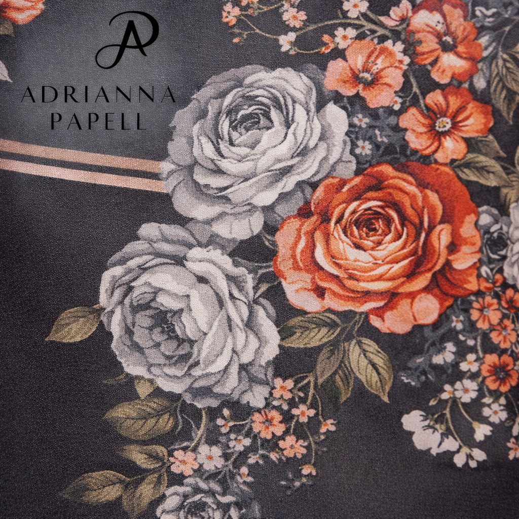 Adrianna Papell Grey Floral Pencil Dress UK 10