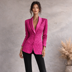 After Six By Ronald Joyce Pink Crepe Satin Jacket UK 12