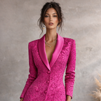 After Six By Ronald Joyce Pink Crepe Satin Jacket UK 12