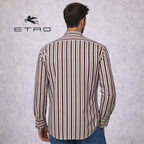 Etro Multicoloured Striped Cotton Shirt Size 43