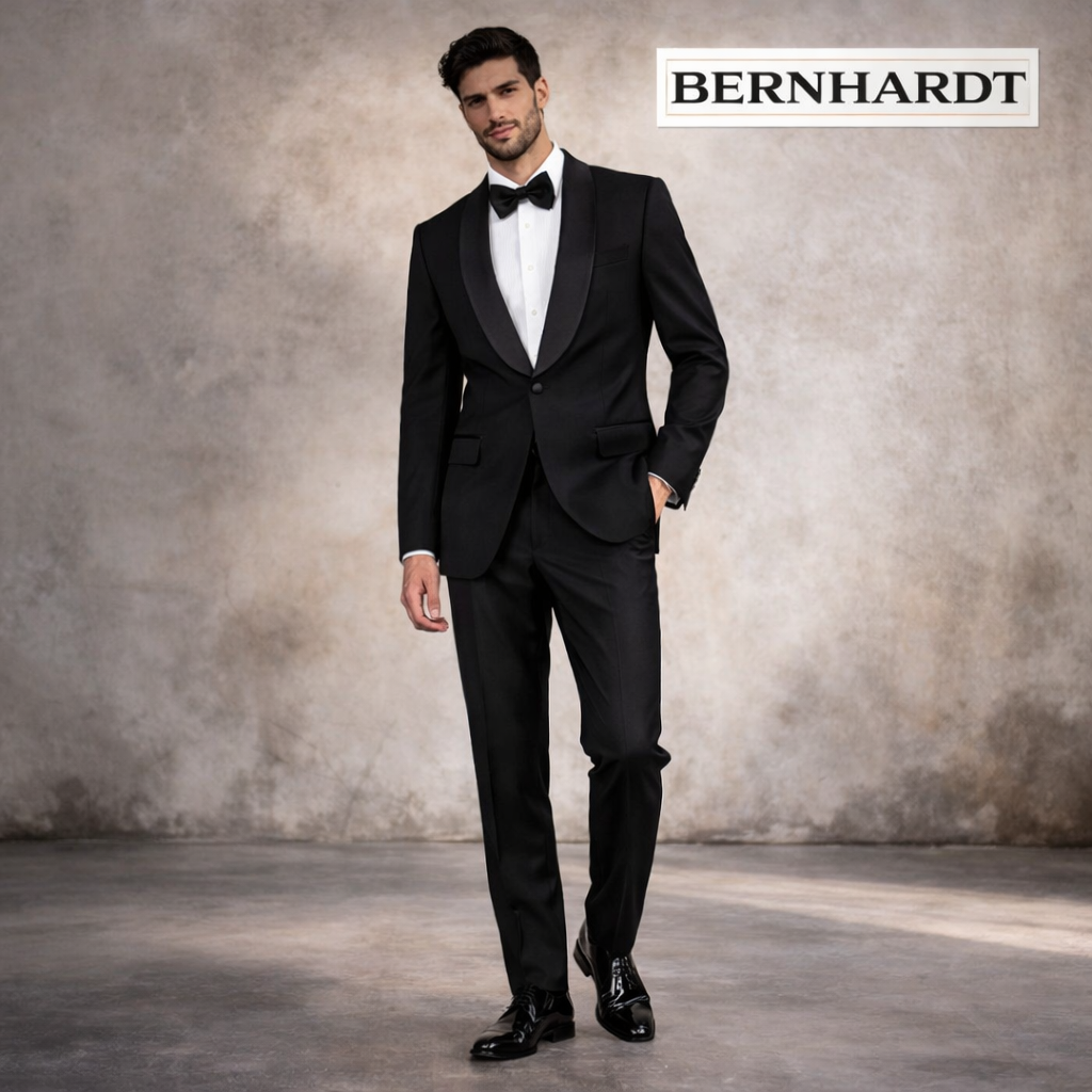 Bernhardt Mens Black Shawl Collar Tuxedo Dinner Suit Size XL