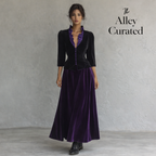 Anna Belinda Rare Vintage Black Velvet Purple Silk Victoriana Jacket UK 10/12